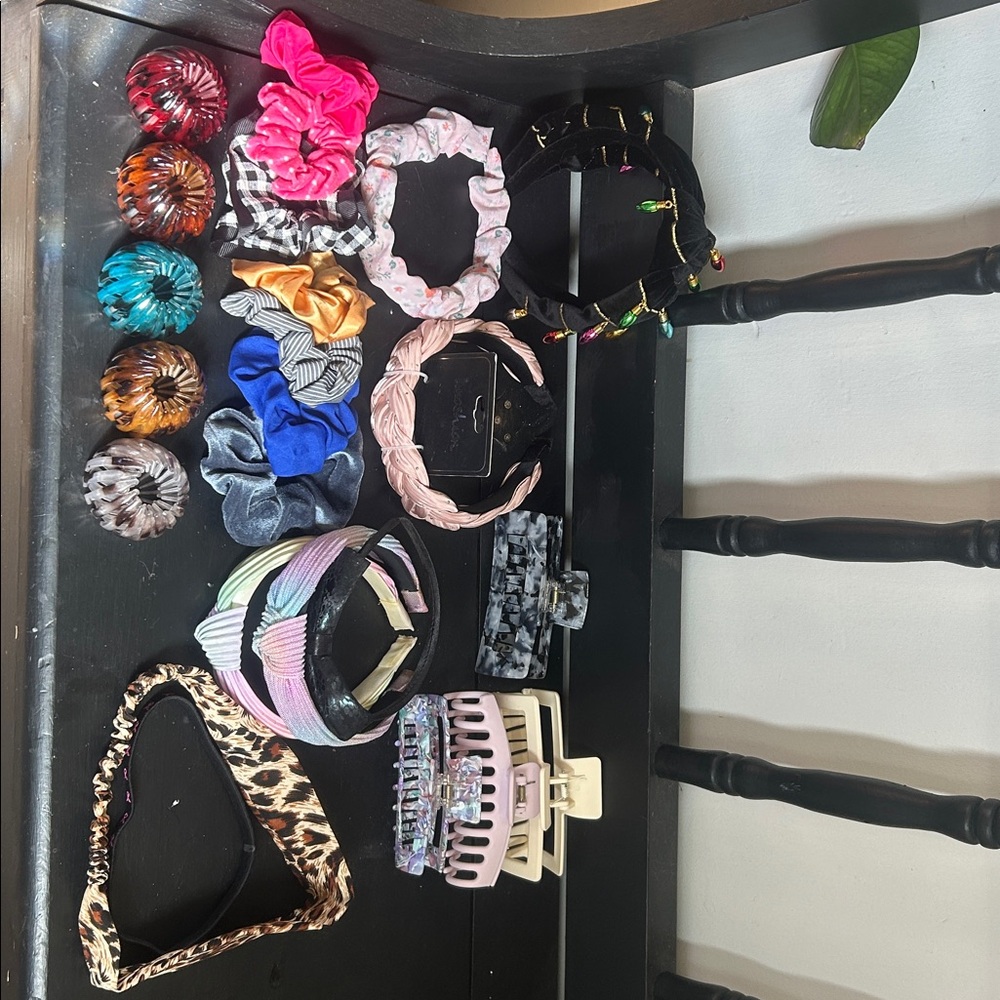 Hair accessories bundle headbands, hair clips, Ties